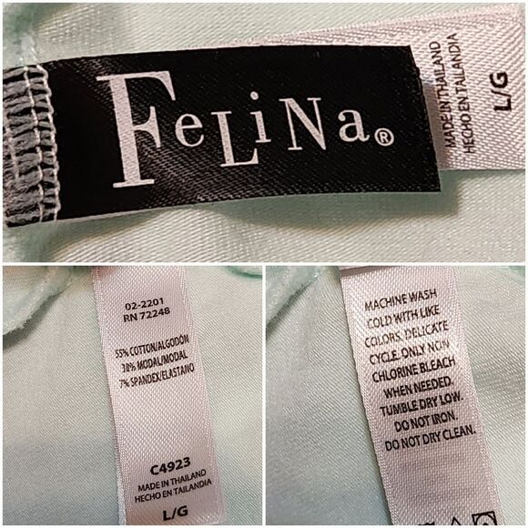 ☔️🔺️Felina Mint Green Reversible Fitted Sleeveless Top Large - Picture 7 of 7